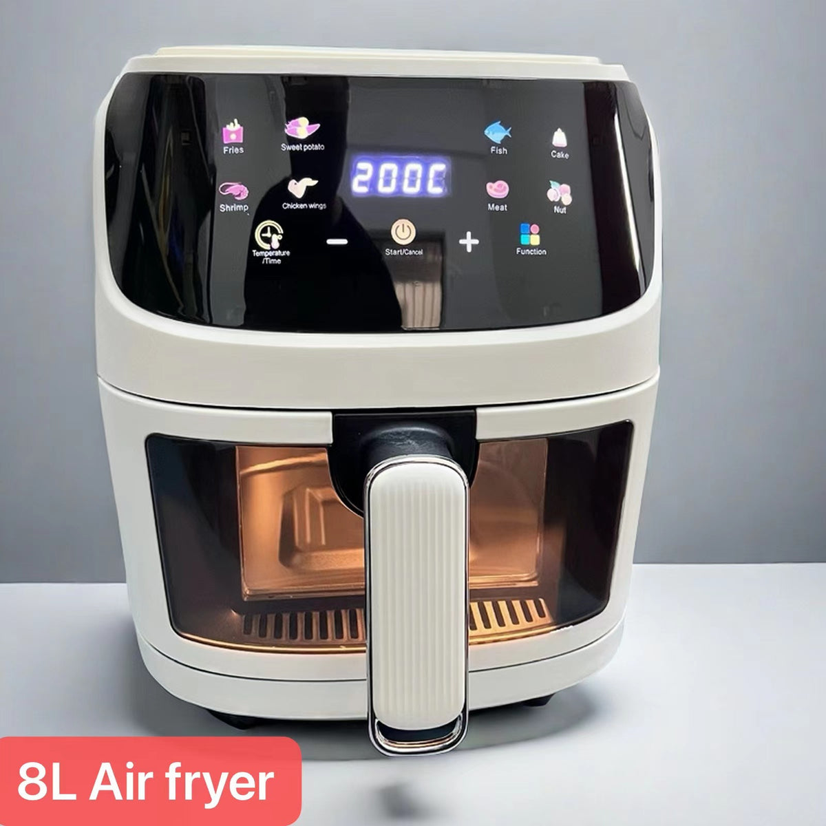 8Lairfryer Large-Capacity Intelligent Visual Multi-Function Touch Screen Oven Air Fryer Electric Fryer French Fries Machine