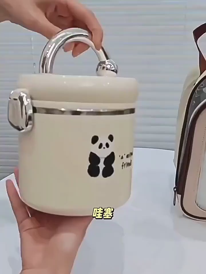 Insulated Lunch Box 304 Stainless Steel Office Workers Can Microwave Lunch Box Students and Kidsren Meal Hot Pot Bowl